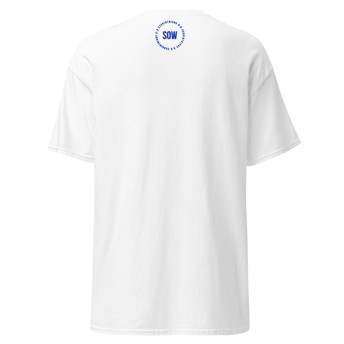 Dues Paid Blue and White T-Shirt