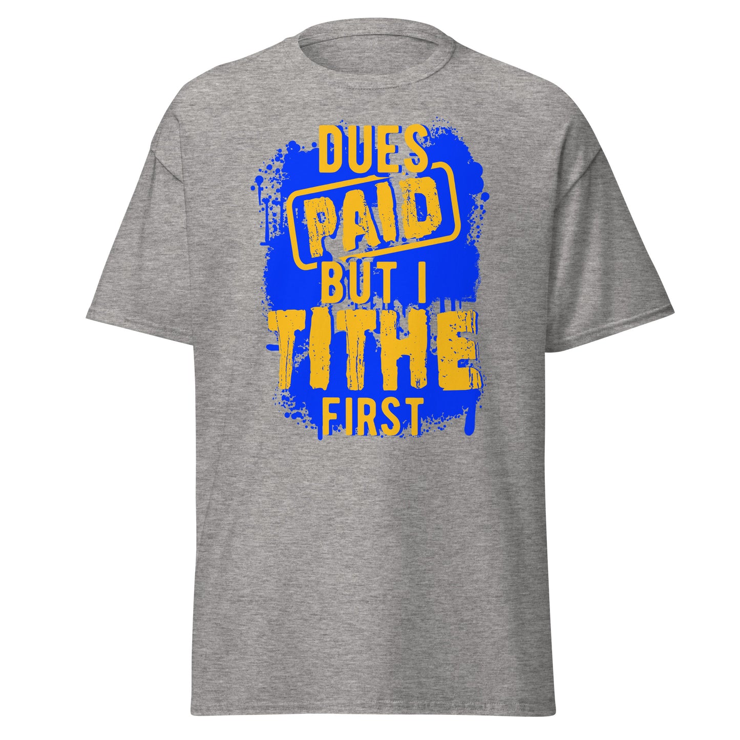 Dues Paid Blue and Gold T-Shirt