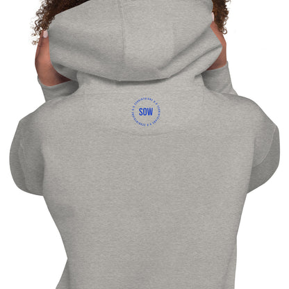 Dues Paid Blue and White Hoodie