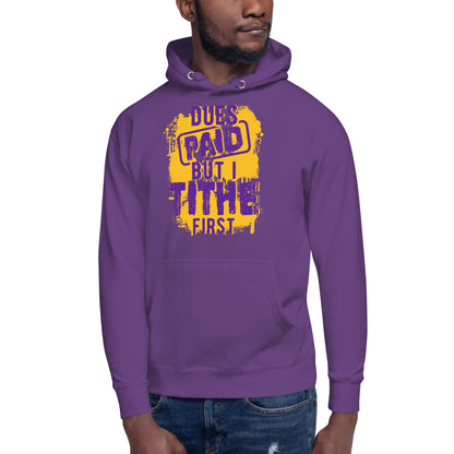 Dues Paid Purple and Gold Hoodie