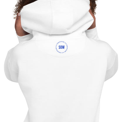 Dues Paid Blue and White Hoodie